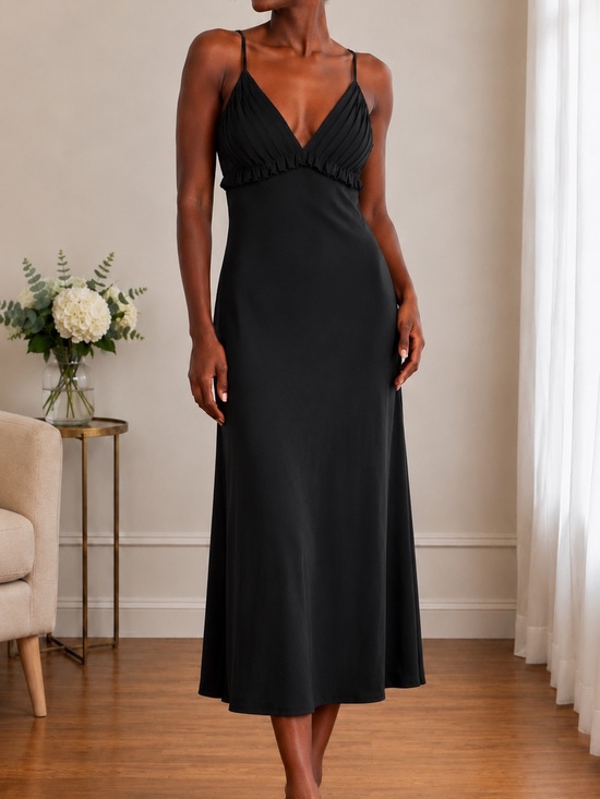 Forever 21 Dresses & Skirts - FOREVER PLEATED TOP MIDI DRESS